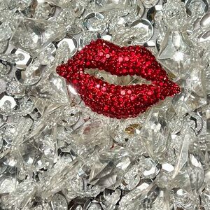 Sparkly Kiss Brooch